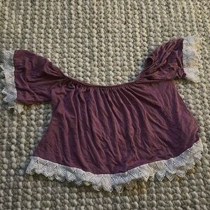 Boho Vintage‎ Crop Top Pink Mauve 🍃